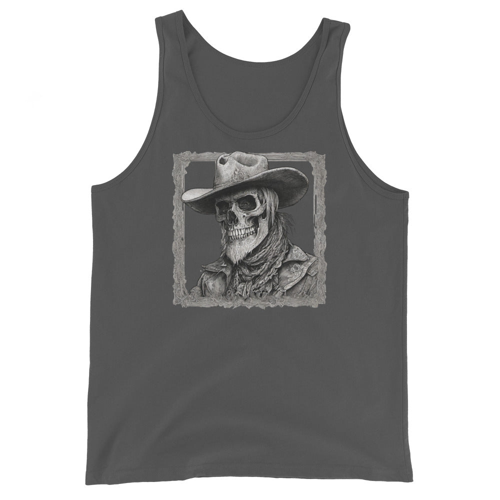 Cowboy Reaper Graphic Men's Tank Top Asphalt