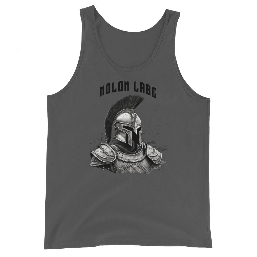 Molon Labe Men's Graphic Tank Top Asphalt
