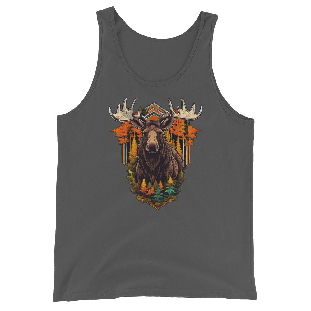 Moose & Forest Emblem Men's Tank Top Asphalt