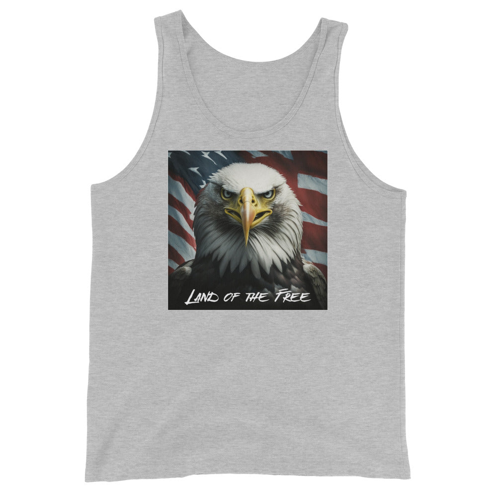 Land of The Free Men's Tank Top Athletic Heather