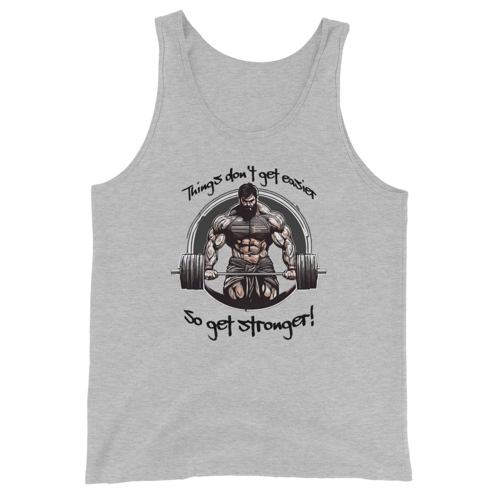 Life's Hard, Get Strong Men's Tank Top Athletic Heather