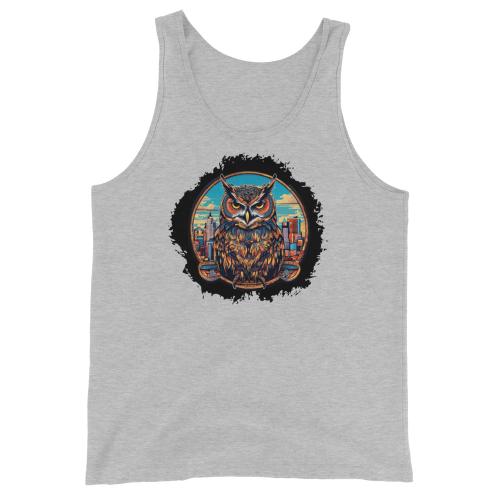 Owl in the City Emblem Men's Tank Top Athletic Heather