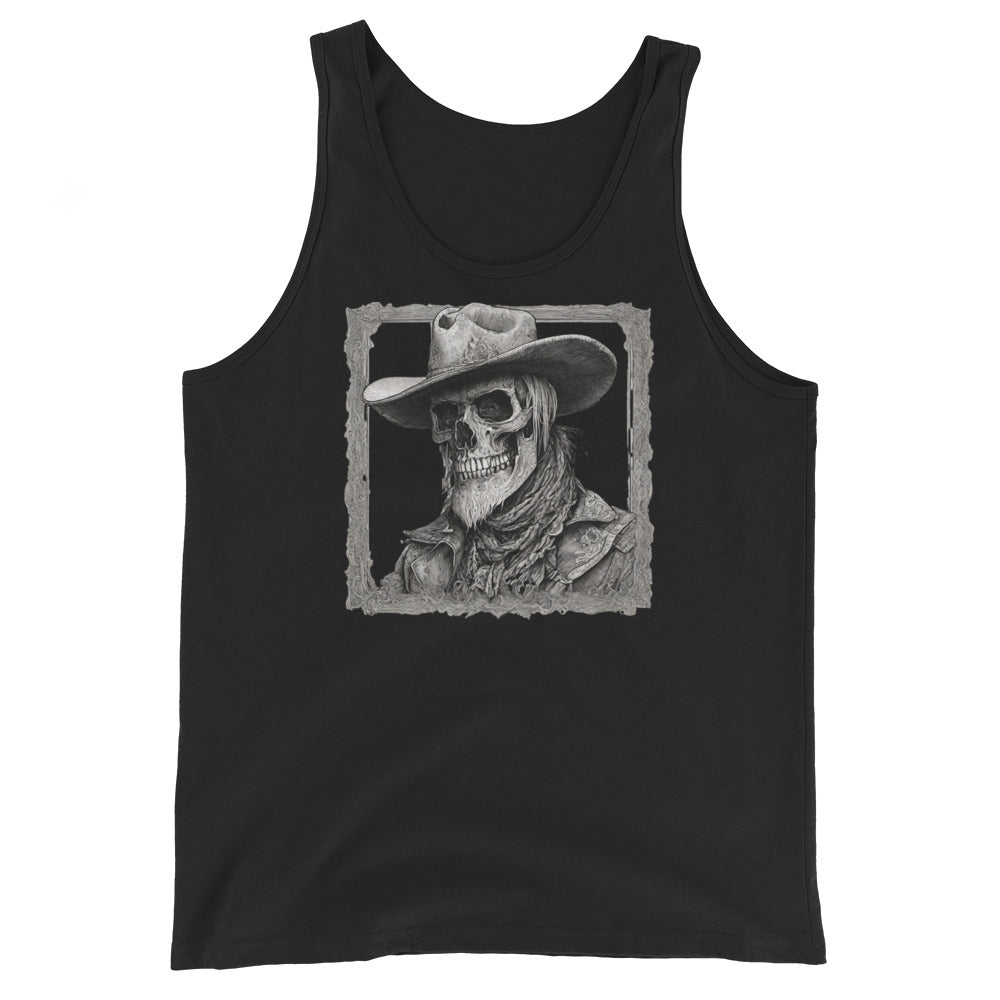 Cowboy Reaper Graphic Men's Tank Top Black