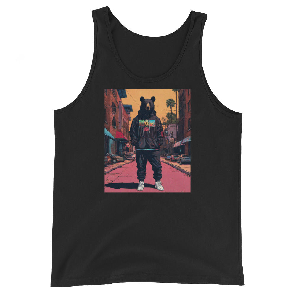 Urban Bear Men's Tank Top Black