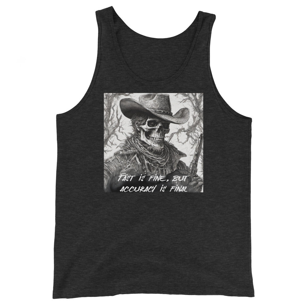 Accuracy is Final Men's Tank Top Charcoal-Black Triblend