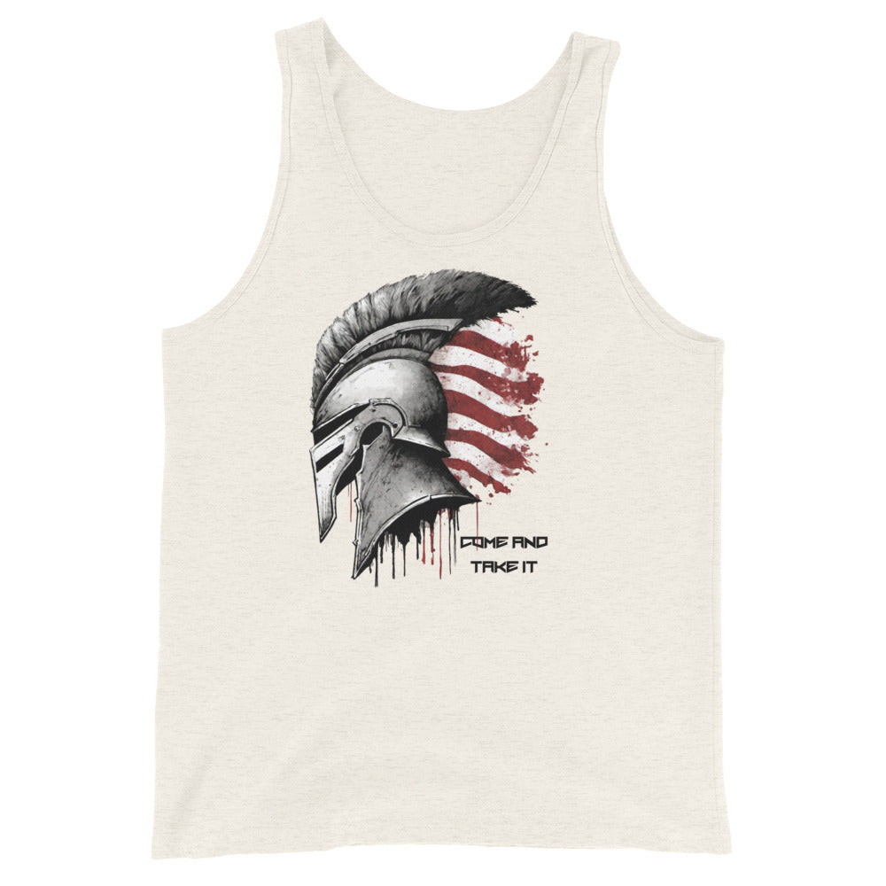Come And Take It Spartan Men's Tank Top Oatmeal Triblend