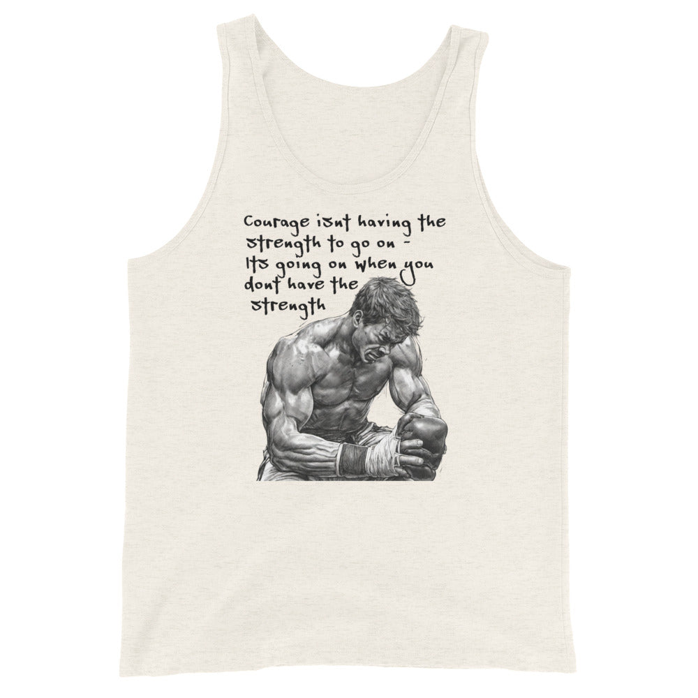 Courage and Strength Men's Tank Top Oatmeal Triblend