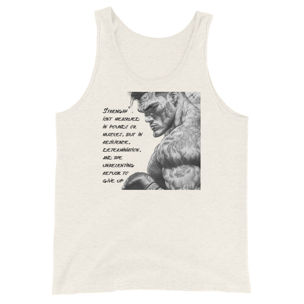 Strength and Determination Men's Tank Top Oatmeal Triblend