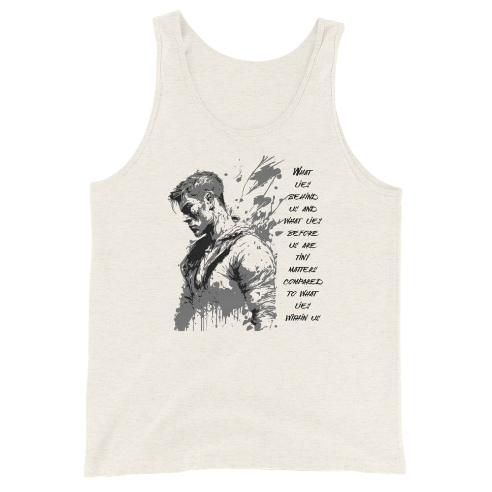 What Lies Within Us Men's Tank Top Oatmeal Triblend