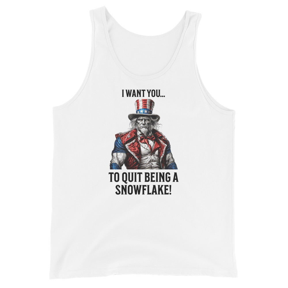 Quit Being a Snowflake Men's Tank Top White