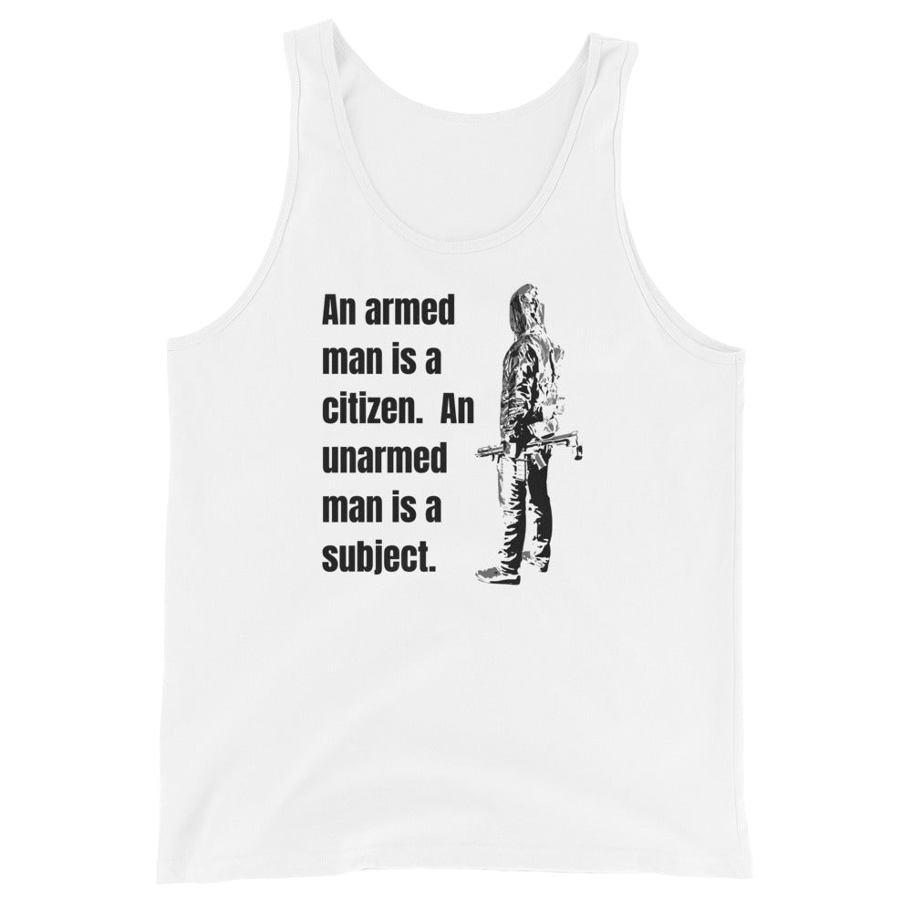 Citizen, not Subject Men's 2nd Amendment Tank Top White