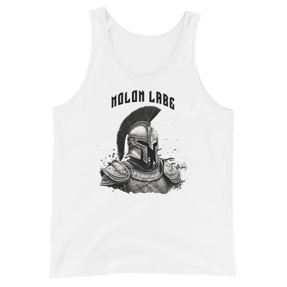 Molon Labe Men's Graphic Tank Top White