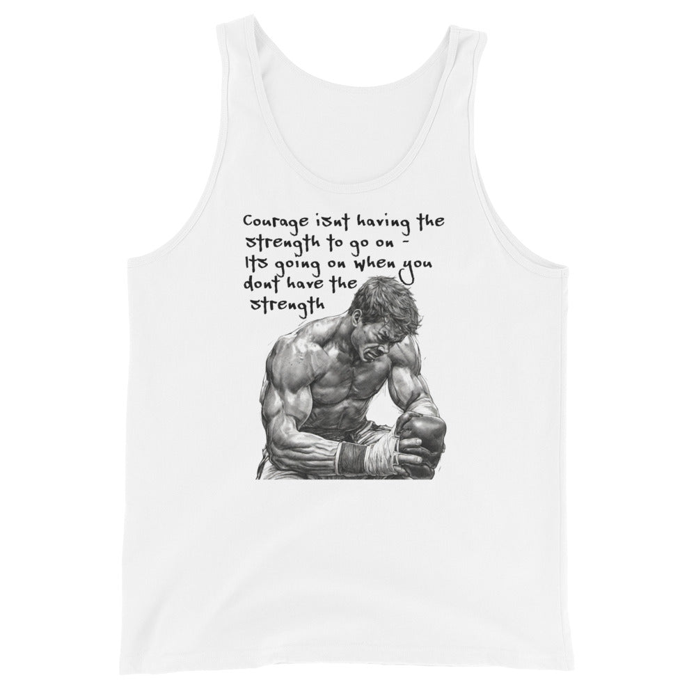 Courage and Strength Men's Tank Top White