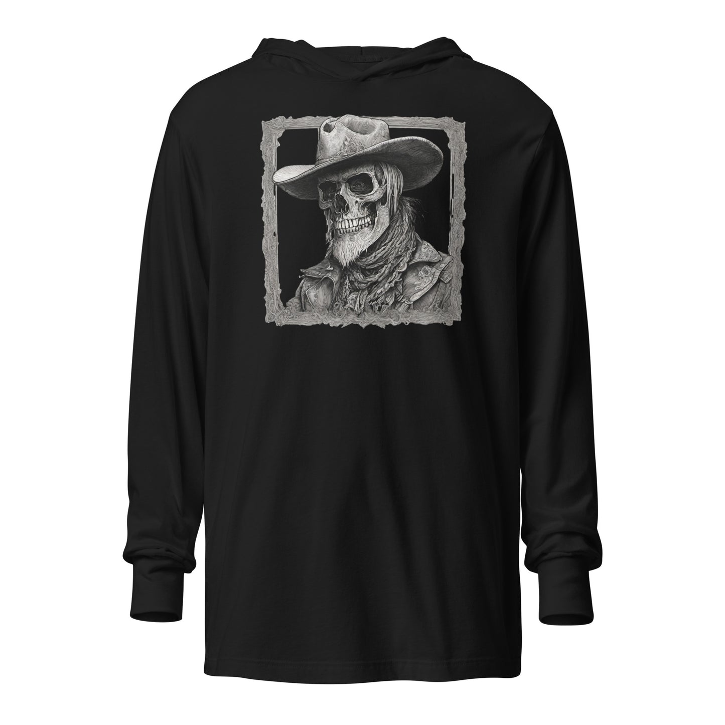 Cowboy Reaper Hooded Long-Sleeve Tee Black