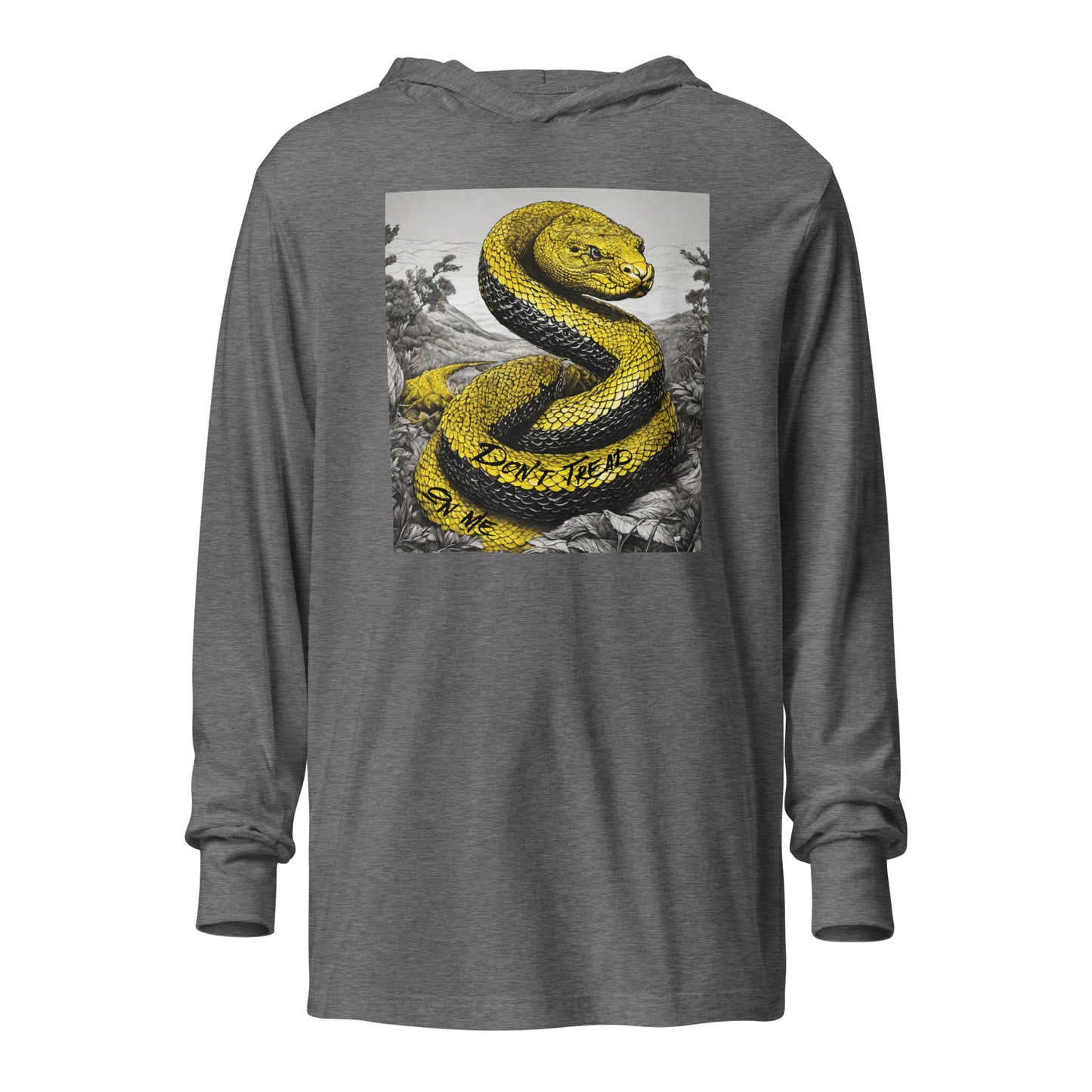 Don't Tread On Me Hooded Long-Sleeve Tee Grey Triblend