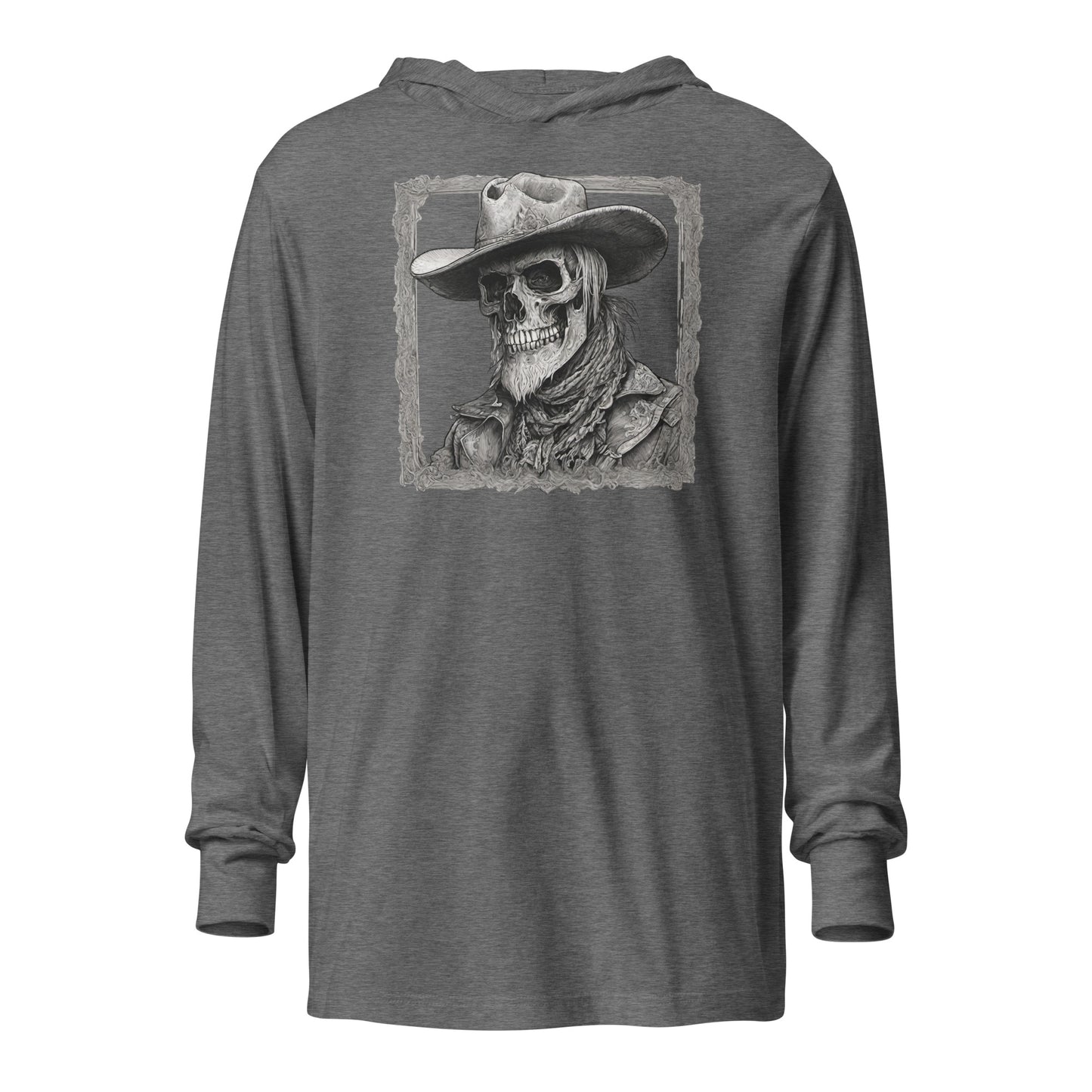 Cowboy Reaper Hooded Long-Sleeve Tee Grey Triblend