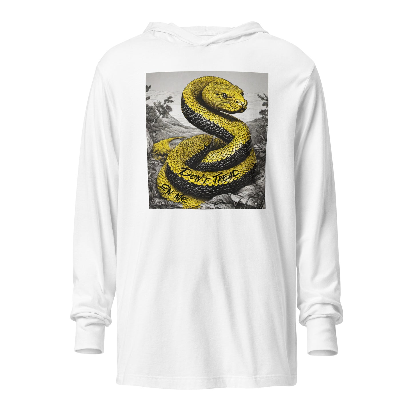 Don't Tread On Me Hooded Long-Sleeve Tee White