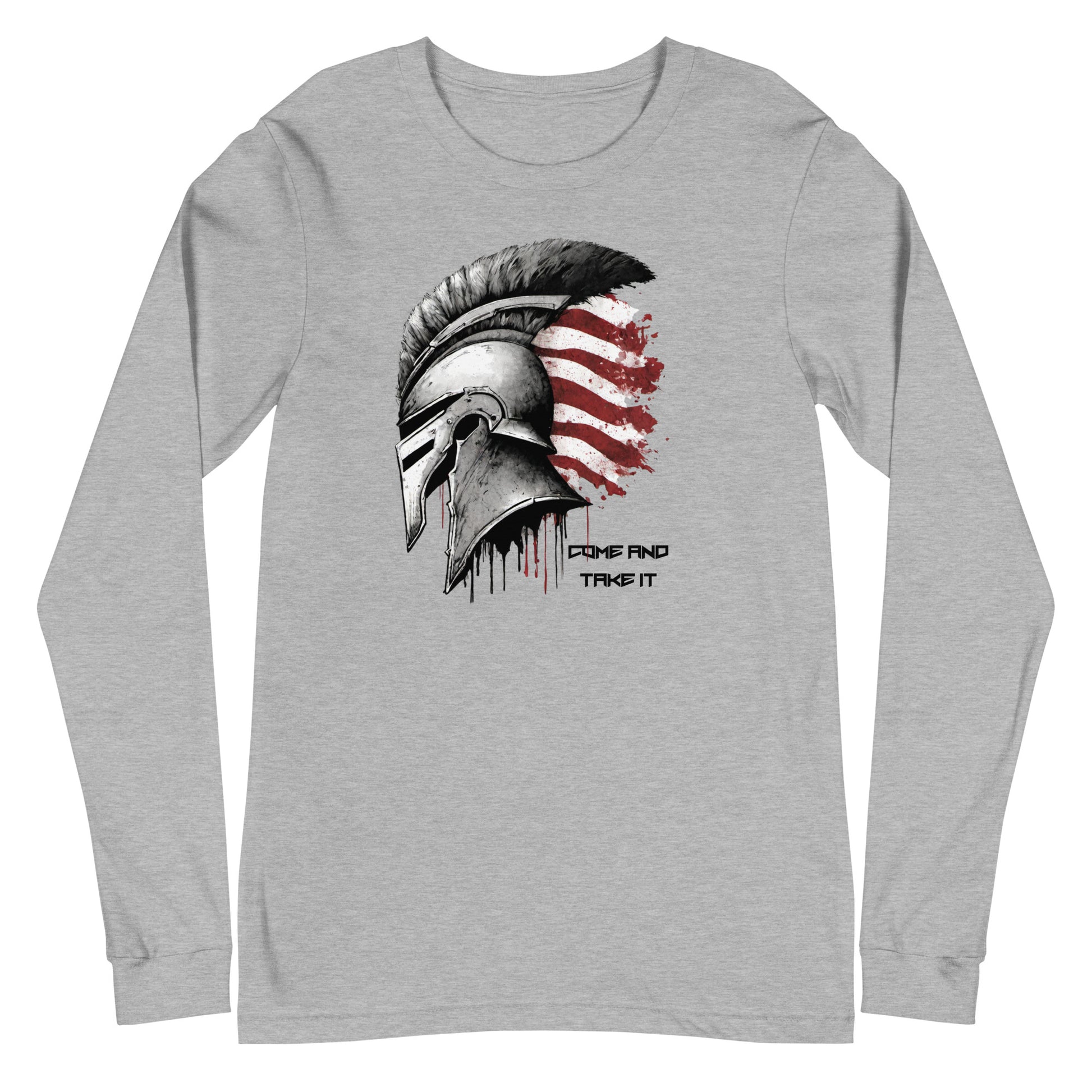 Come And Take It Spartan Long Sleeve Tee Athletic Heather