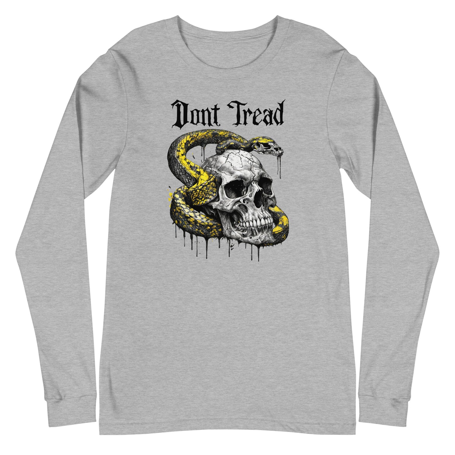 Don't Tread Snake & Skull 2nd Amendment Long Sleeve Tee Athletic Heather