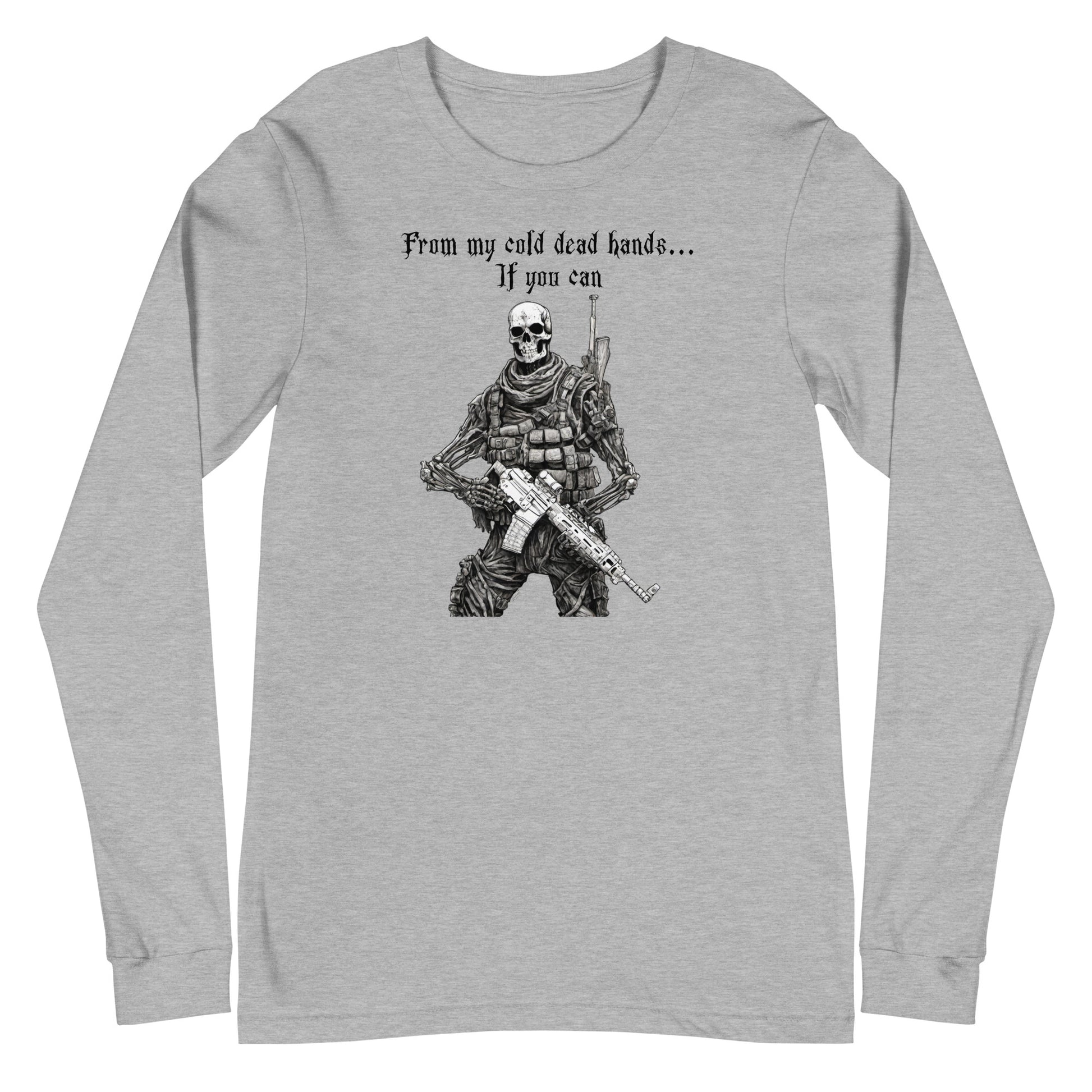 From My Cold Dead Hands Men's Graphic Long Sleeve Tee Athletic Heather