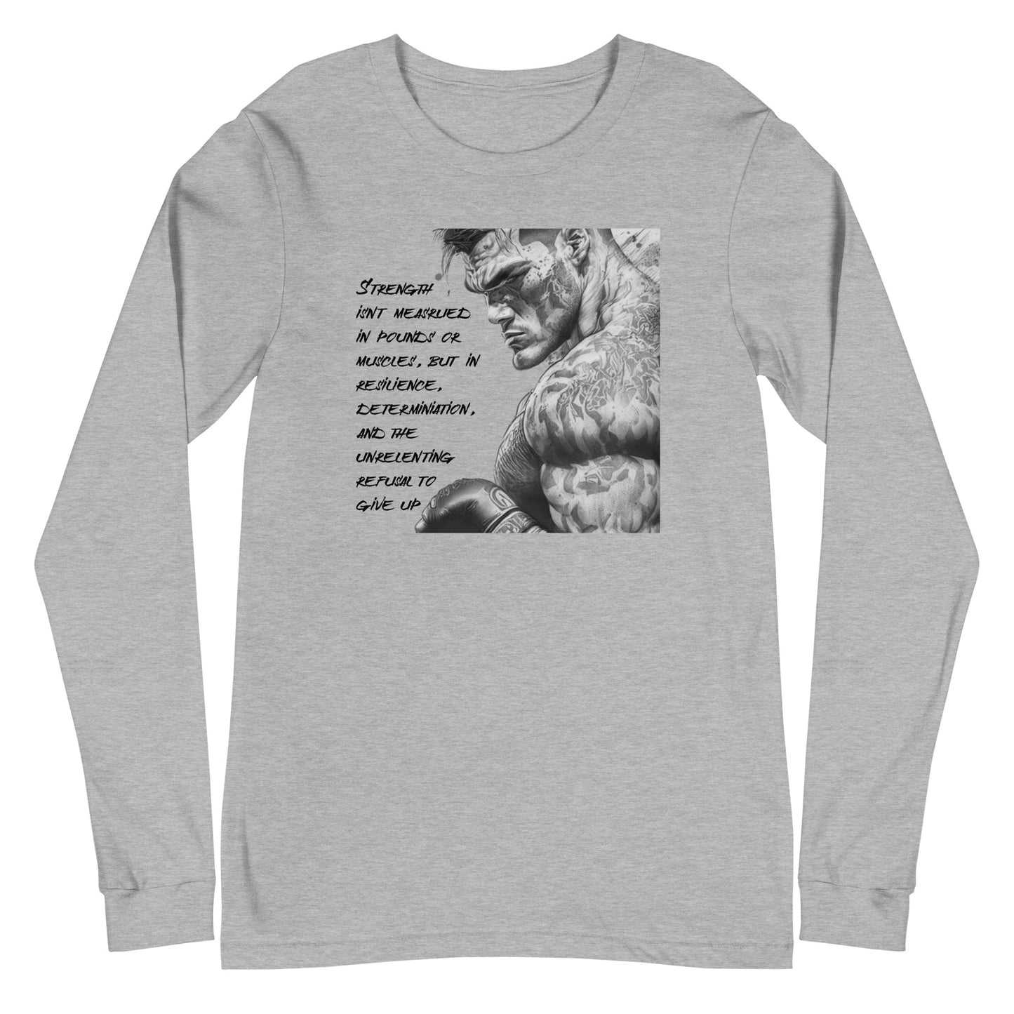 Strength and Determination Men's Long Sleeve Tee Athletic Heather