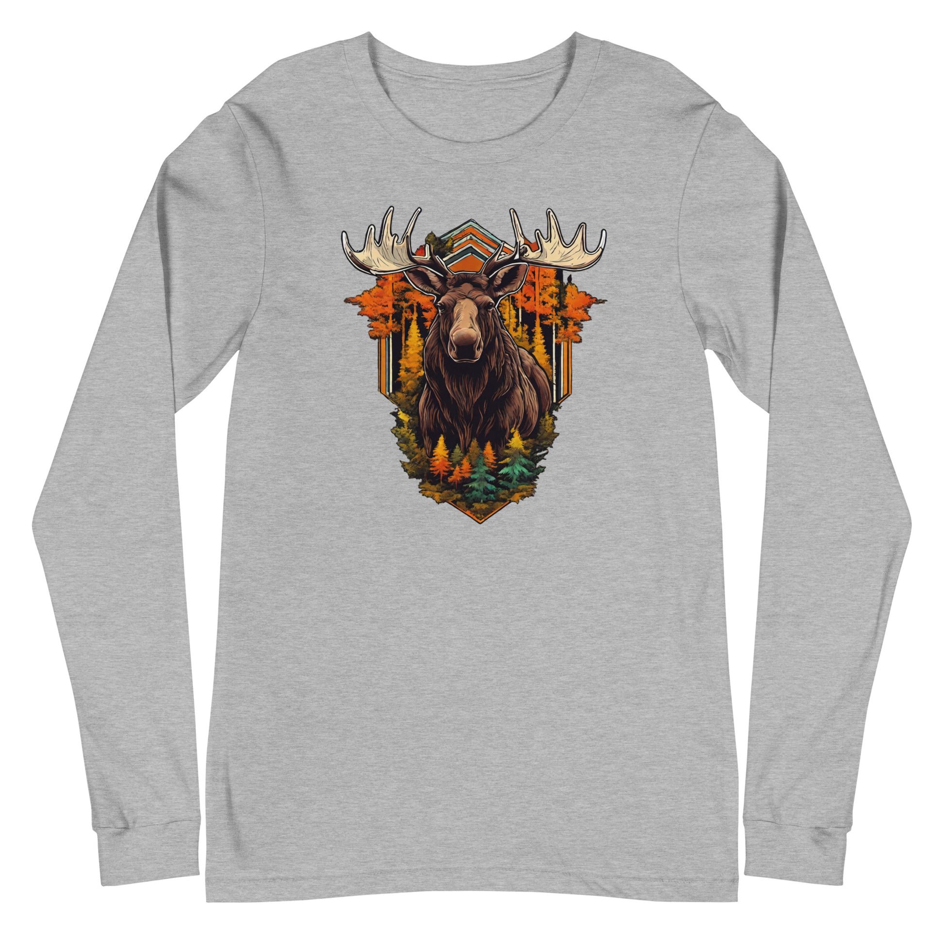 Moose & Forest Emblem Long Sleeve Tee Athletic Heather