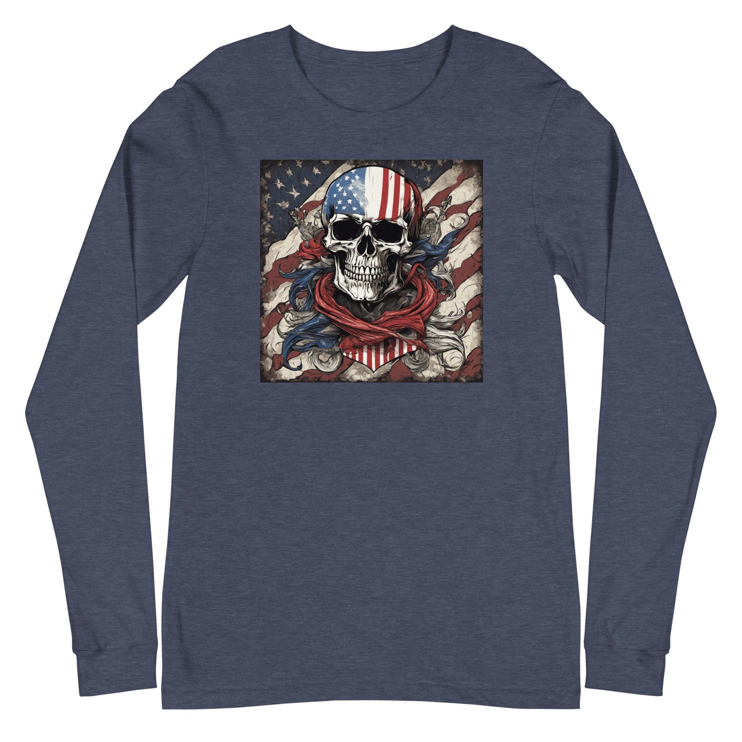 Red, White, & Blue Swashbuckler Long Sleeve Tee Heather Navy