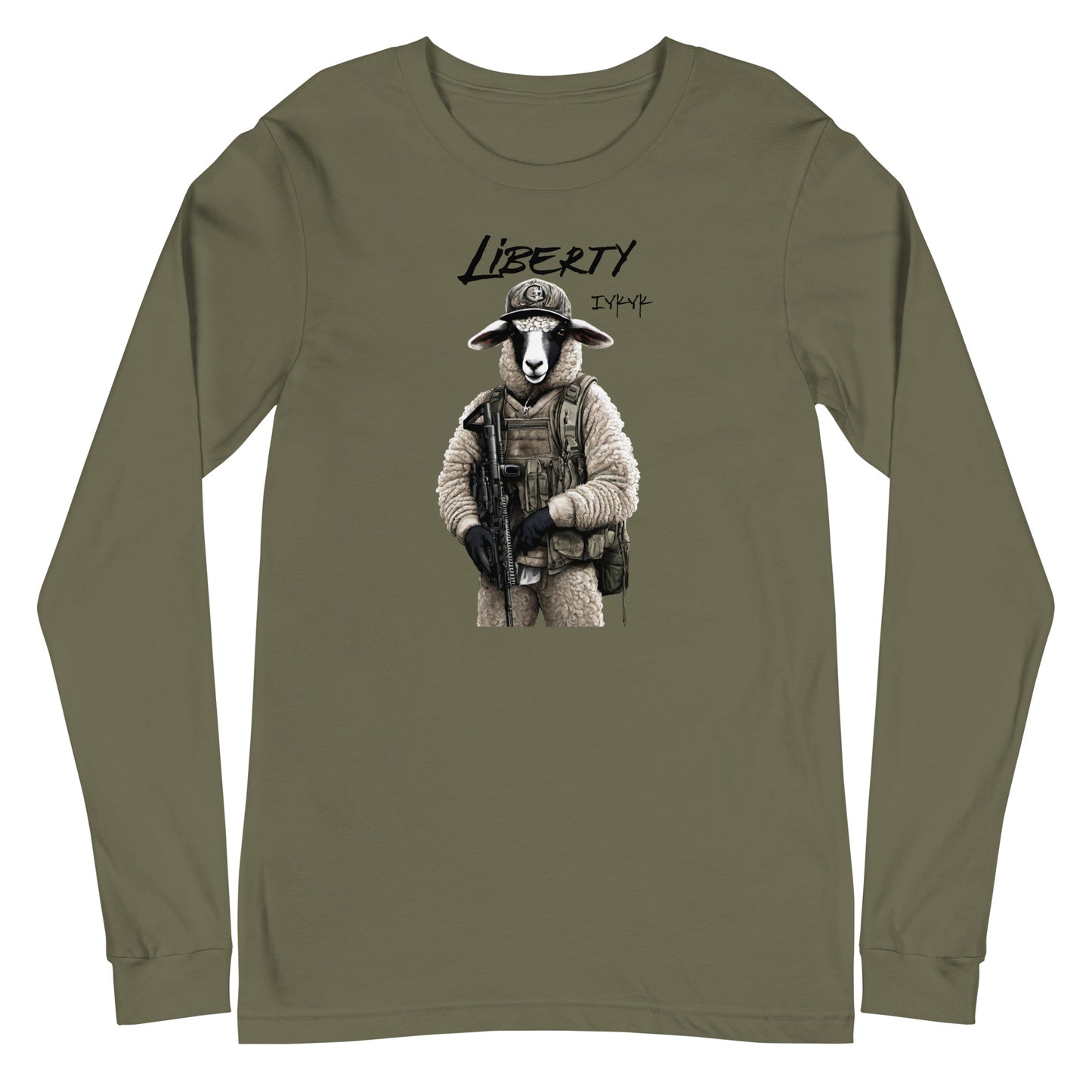 Liberty Lamb Long Sleeve Graphic Tee Military Green