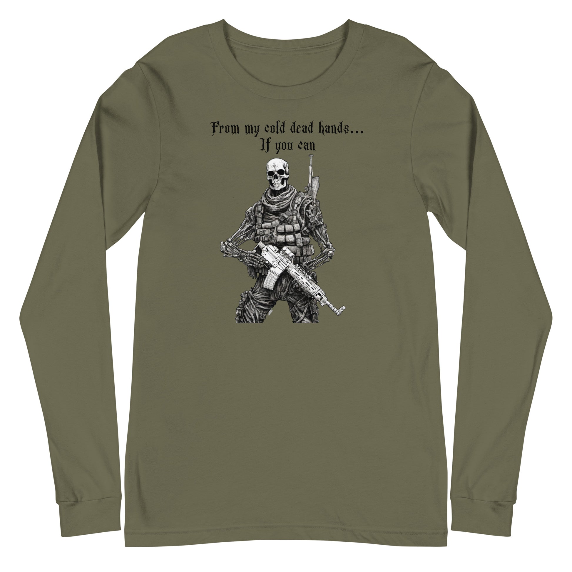 From My Cold Dead Hands Men's Graphic Long Sleeve Tee Military Green
