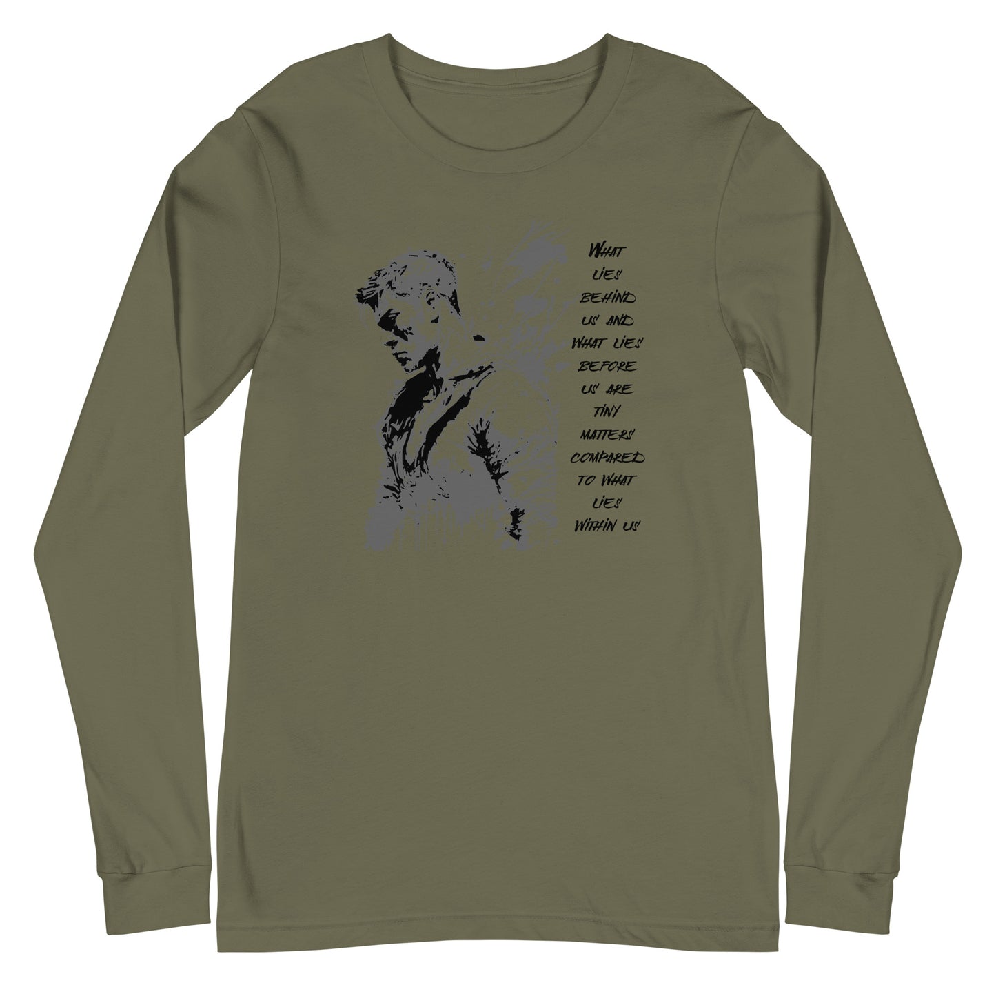 What Lies Within Us Men's Long Sleeve Tee Military Green
