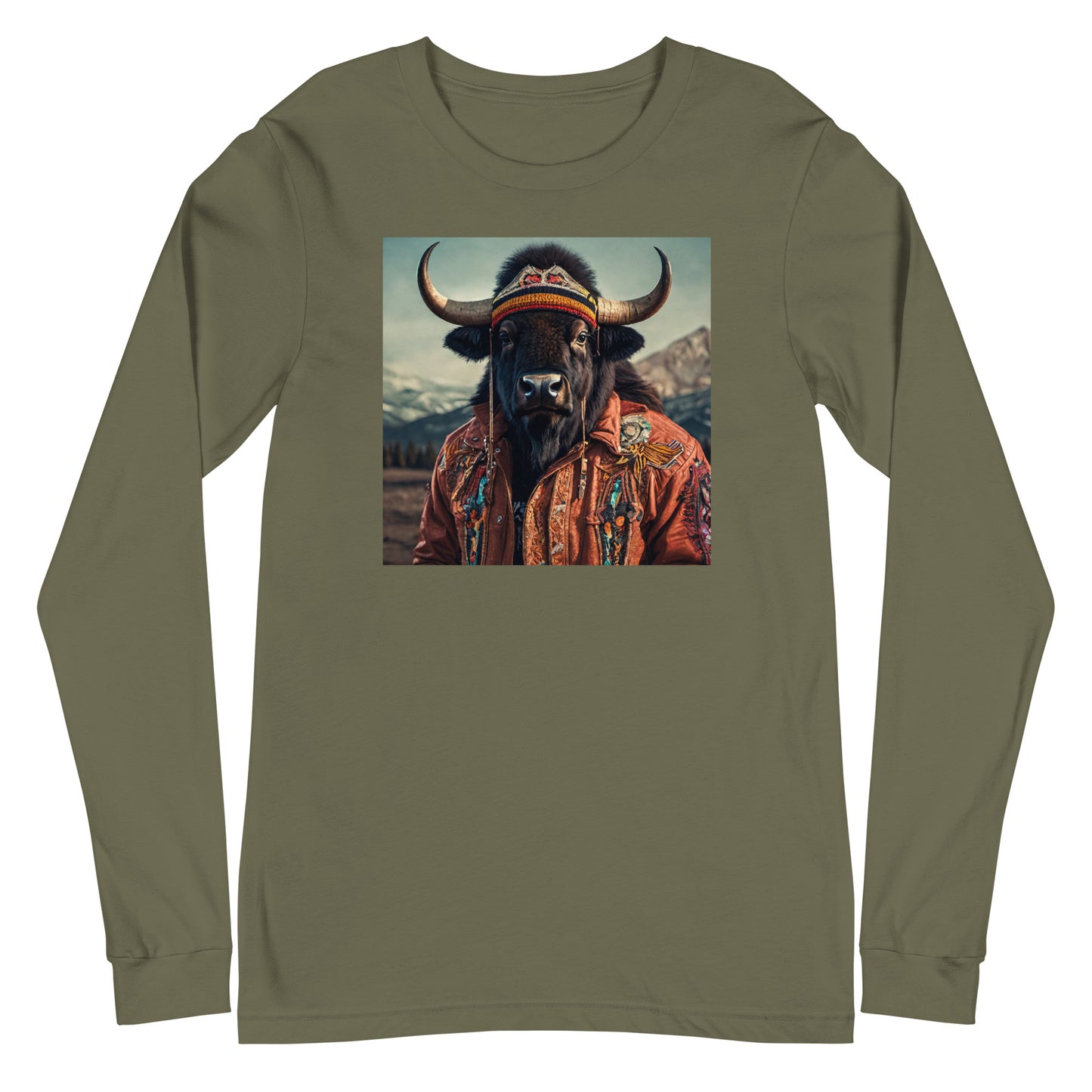 Wild Buffalo Long Sleeve Tee Military Green