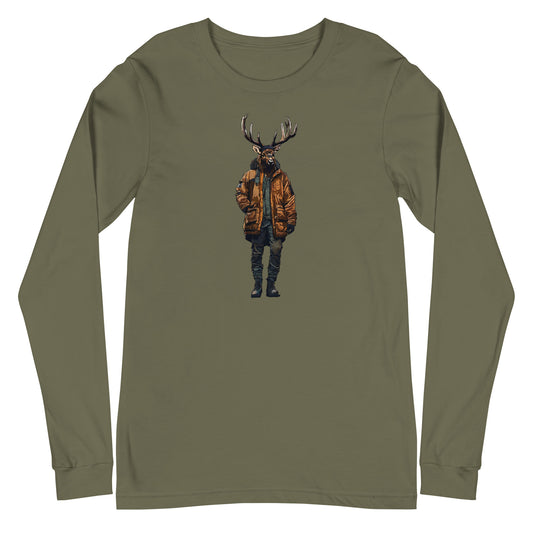 Urban Bull Elk Long Sleeve Tee Military Green