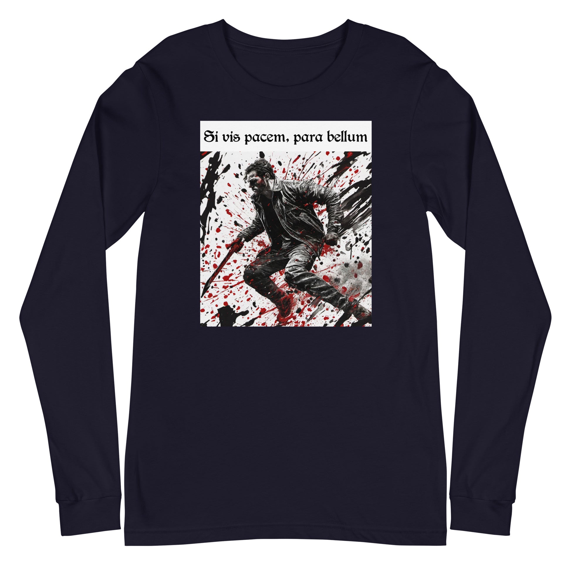 If You Want Peace, Prepare for War Men's Long Sleeve Tee Navy