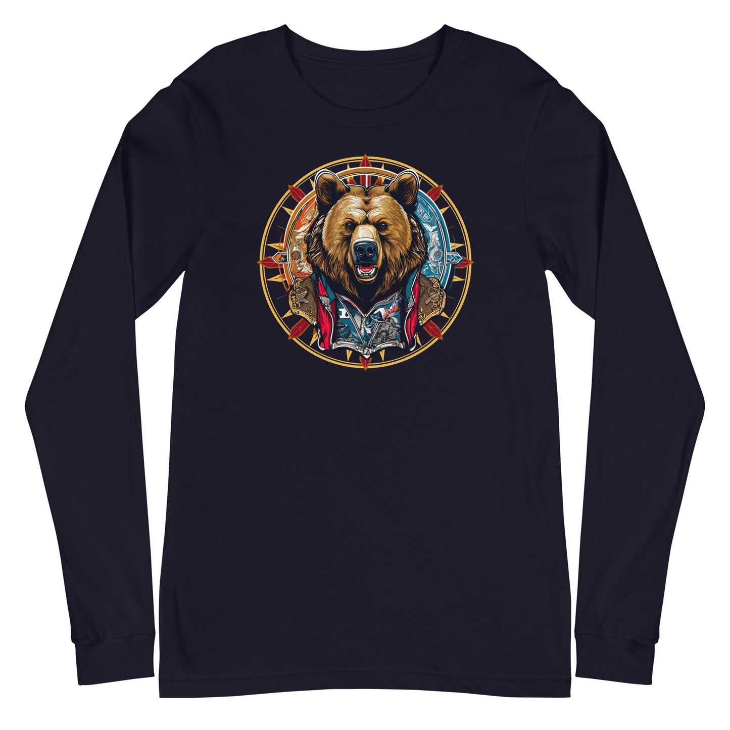 Bear Emblem Long Sleeve Tee Navy