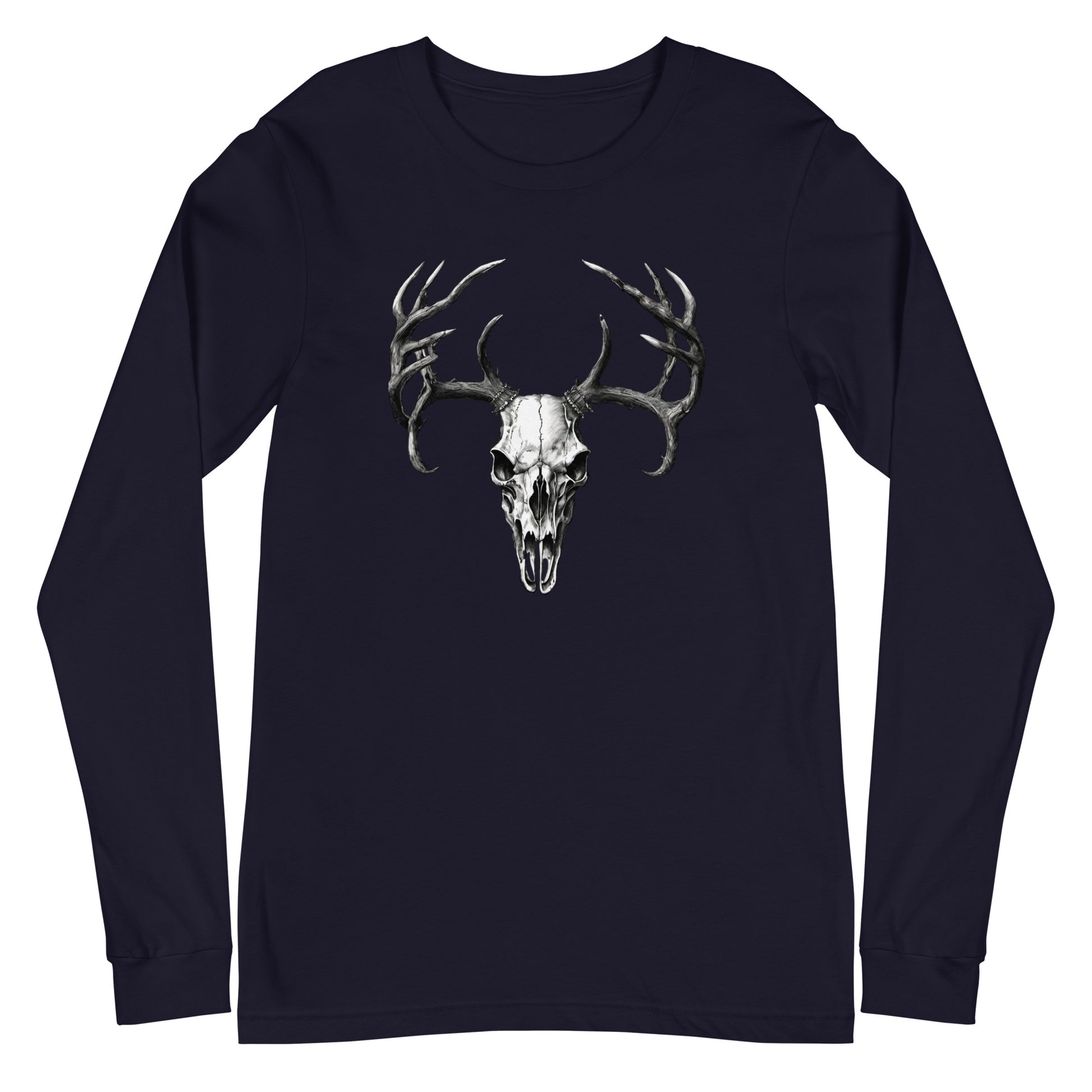 Deer Skull Long Sleeve Tee Navy