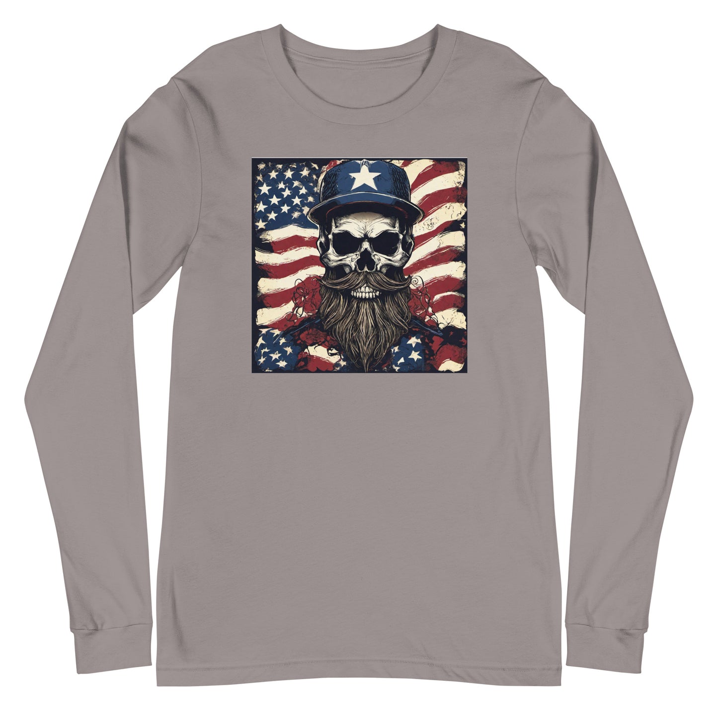 Handsome American Reaper Long Sleeve Graphic Tee Storm