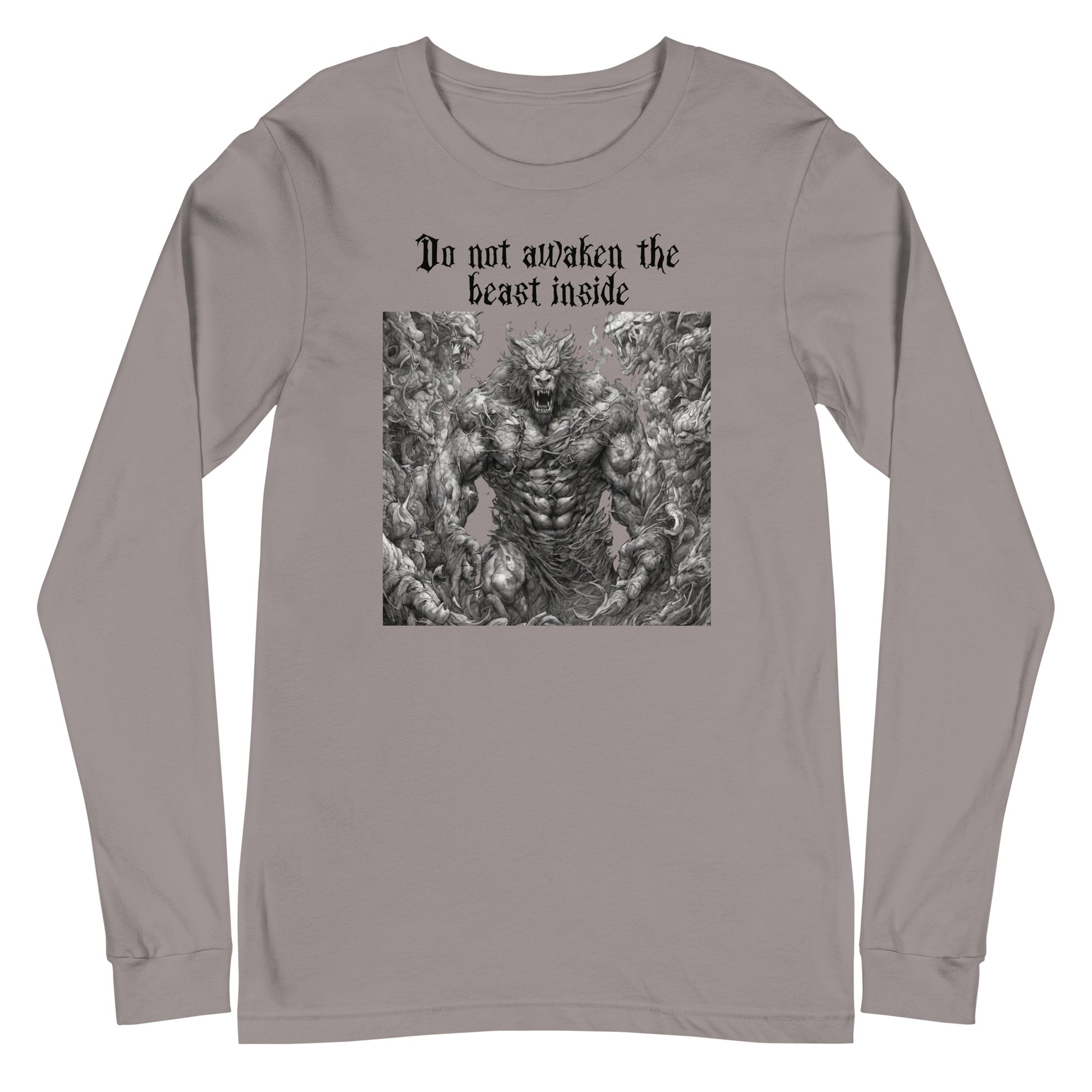 The Beast Inside Men's Long Sleeve Graphic Tee Storm