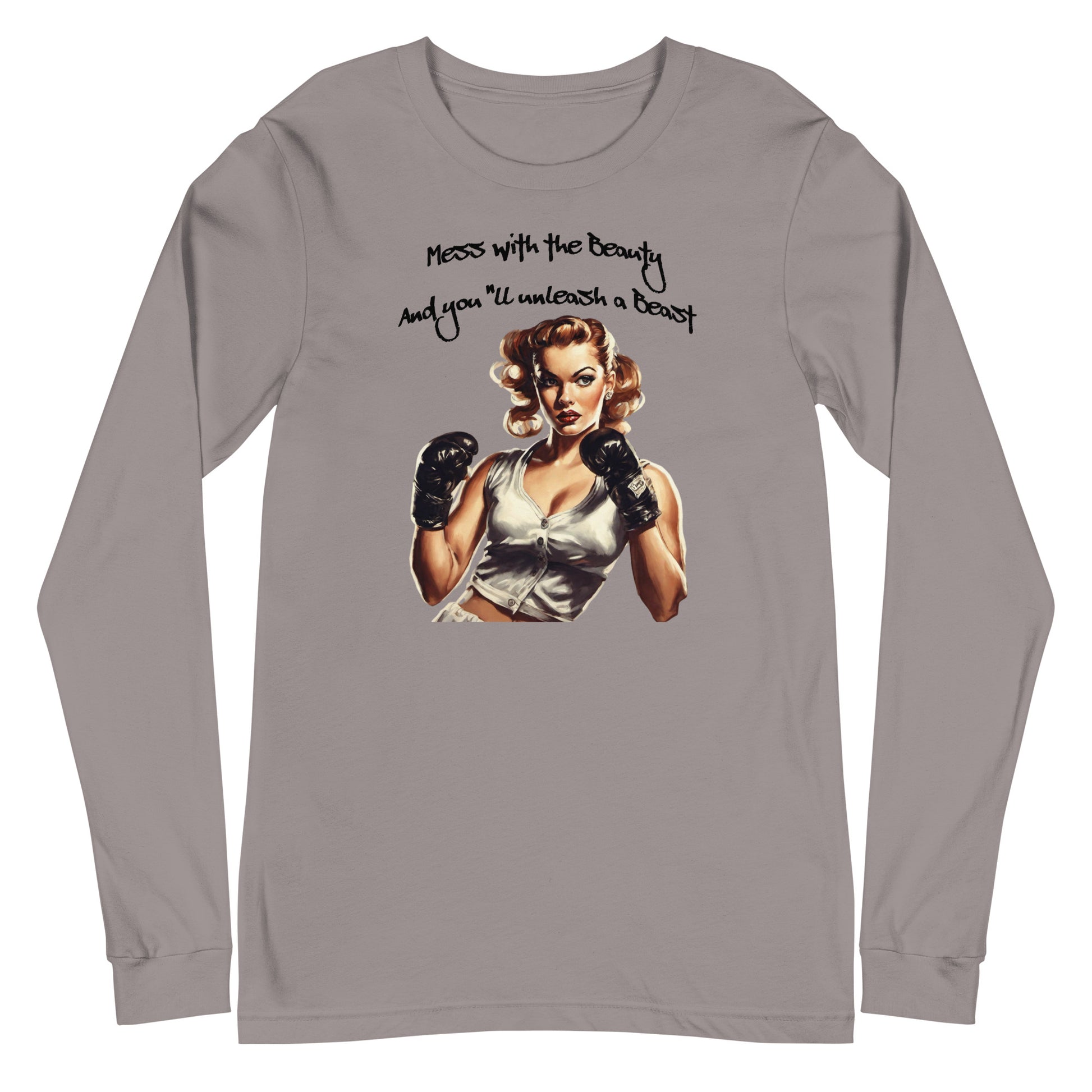 Mess with the Beauty, Unleash the Beast Women's Long Sleeve Tee Storm