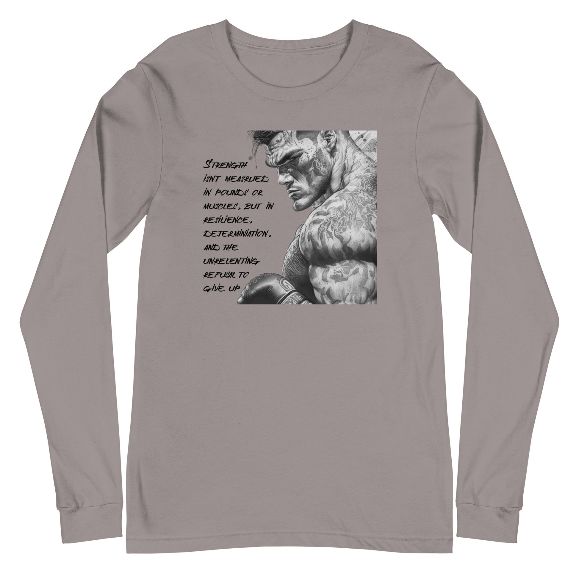 Strength and Determination Men's Long Sleeve Tee Storm