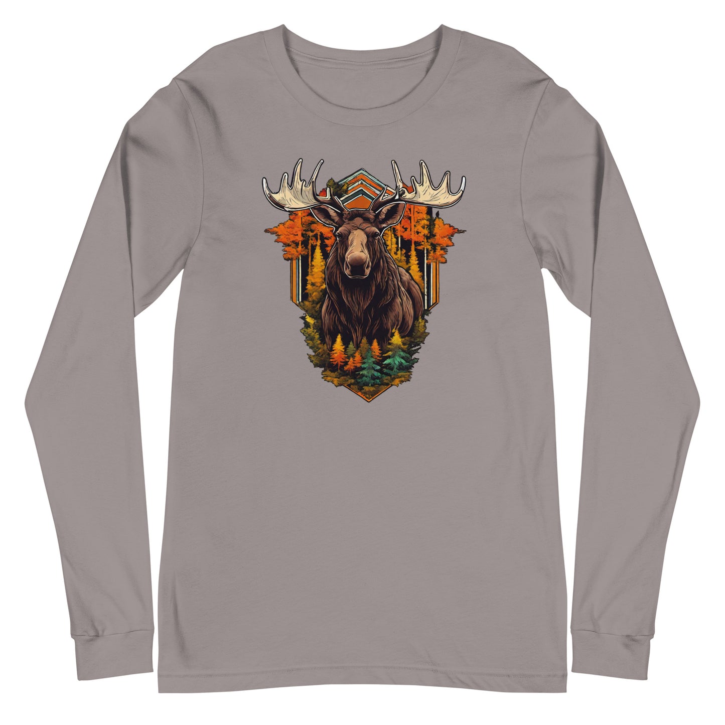 Moose & Forest Emblem Long Sleeve Tee Storm