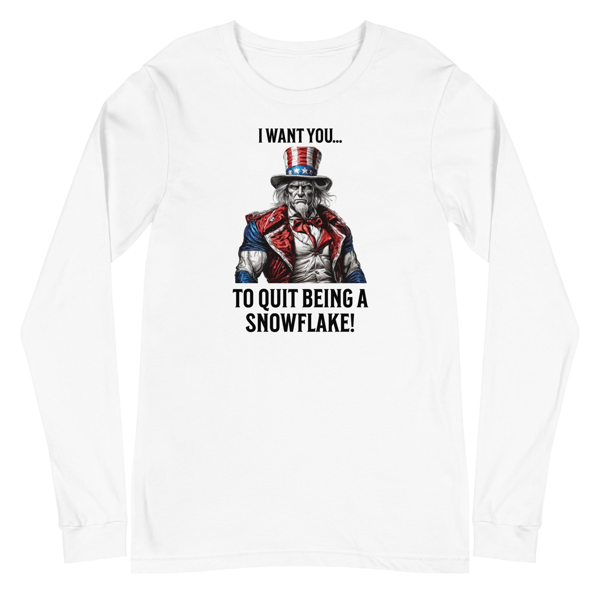 Quit Being a Snowflake Long Sleeve Tee White