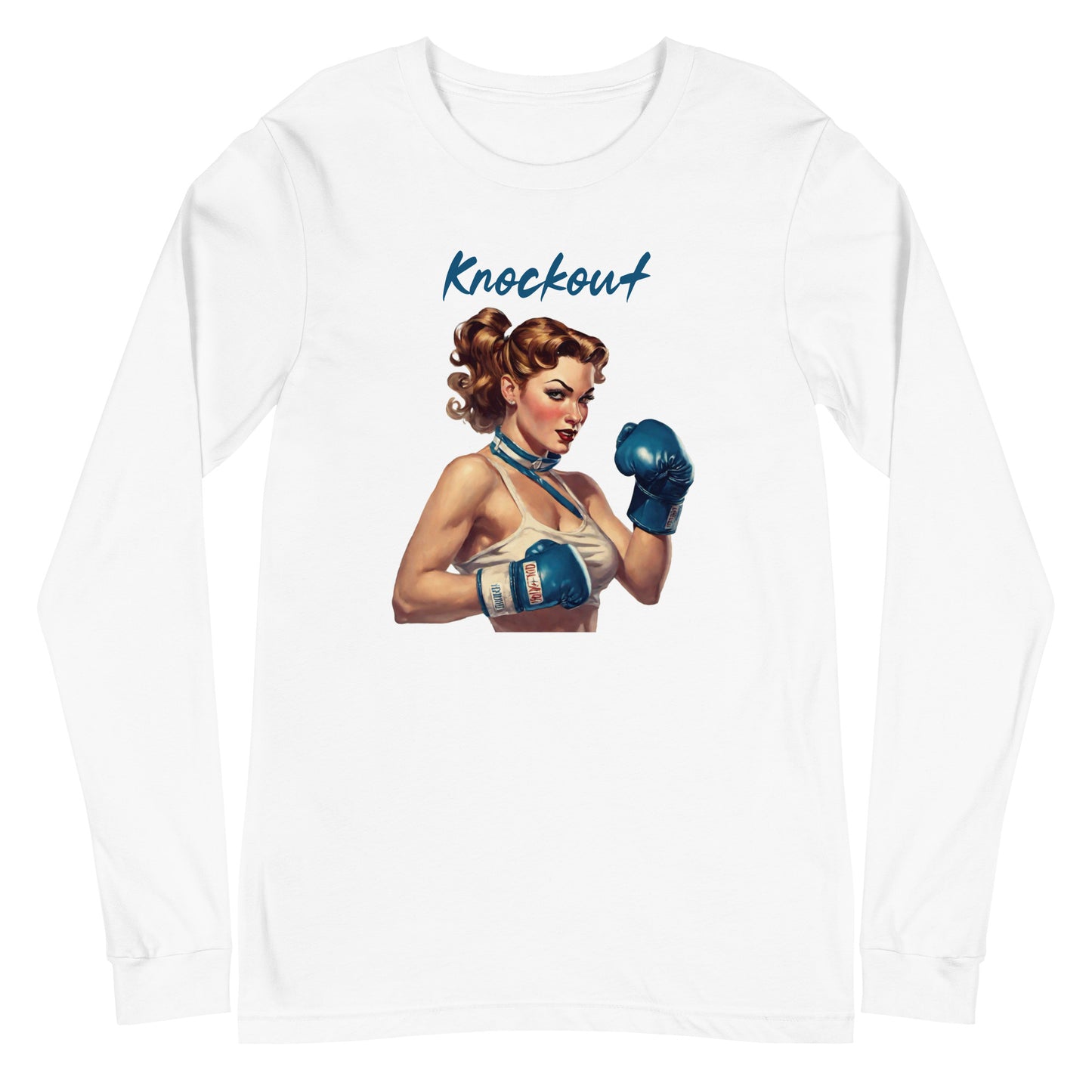 Knockout Women's Long Sleeve Tee White