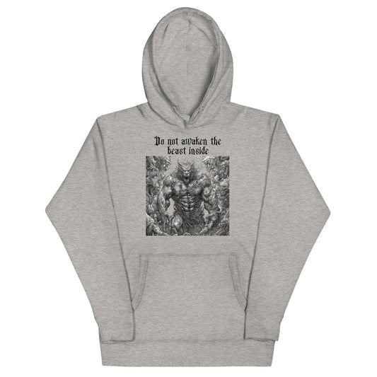The Beast Inside Men's Graphic Hoodie Carbon Grey