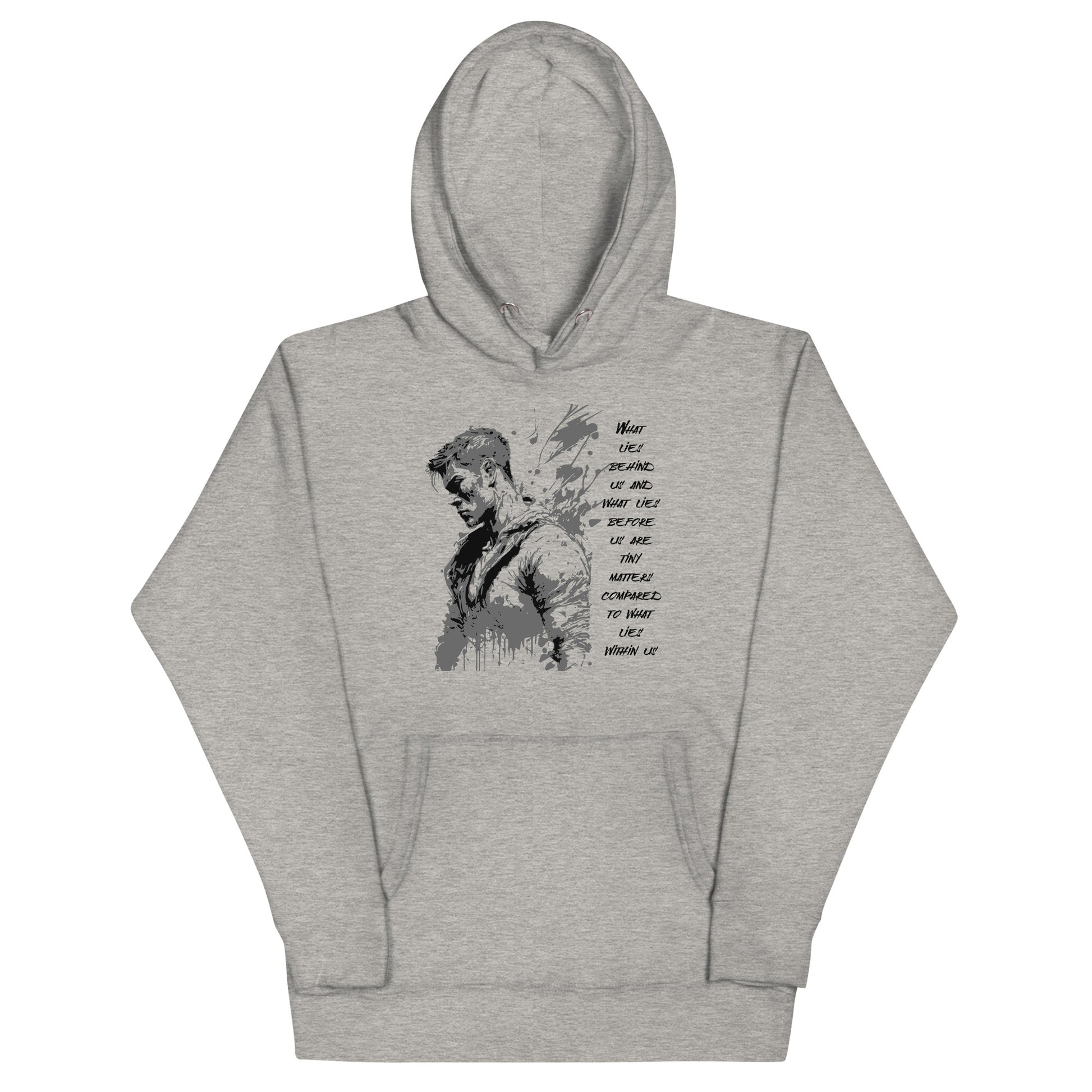 What Lies Within Us Men's Graphic Hoodie Carbon Grey