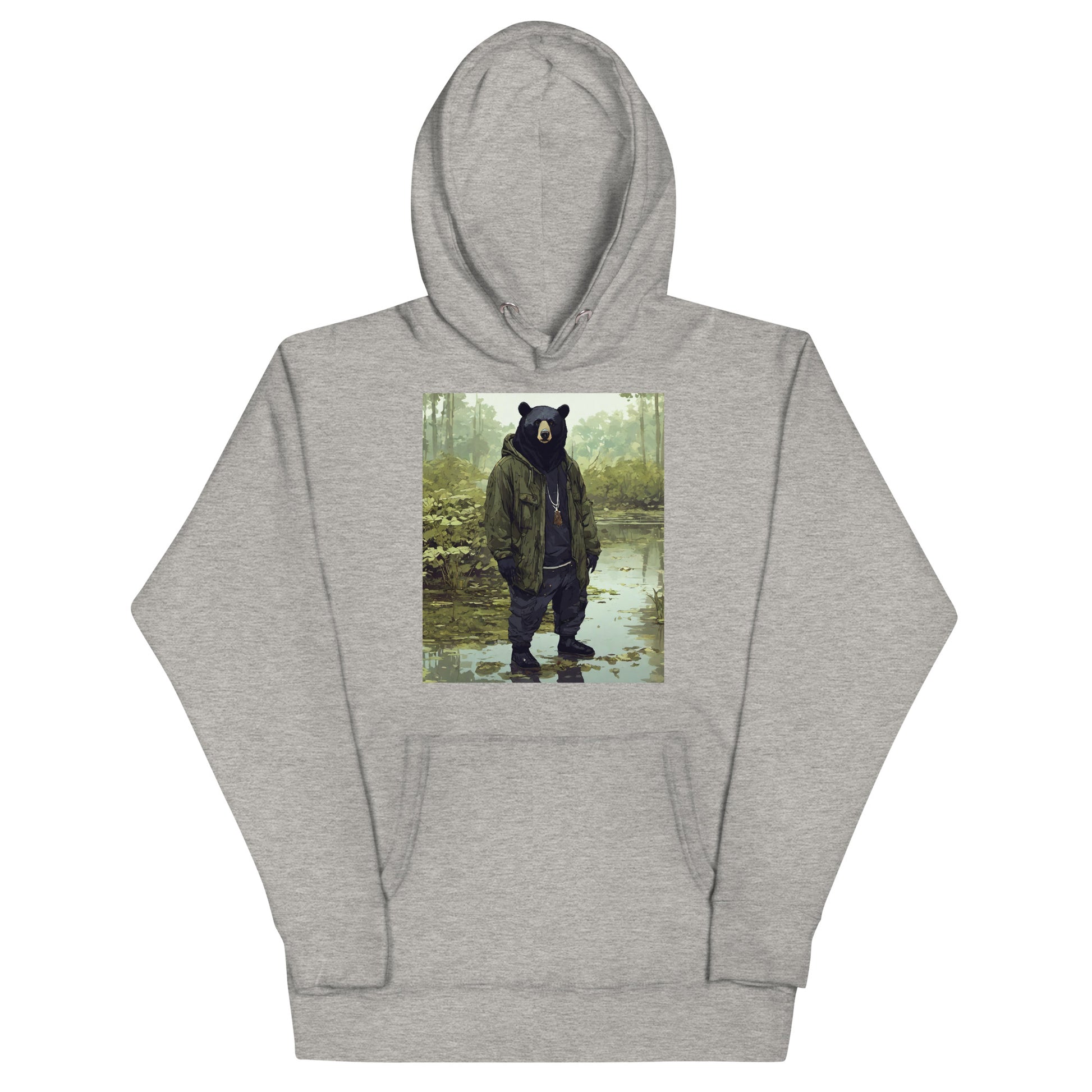 Stoic Black Bear Graphic Hoodie Carbon Grey