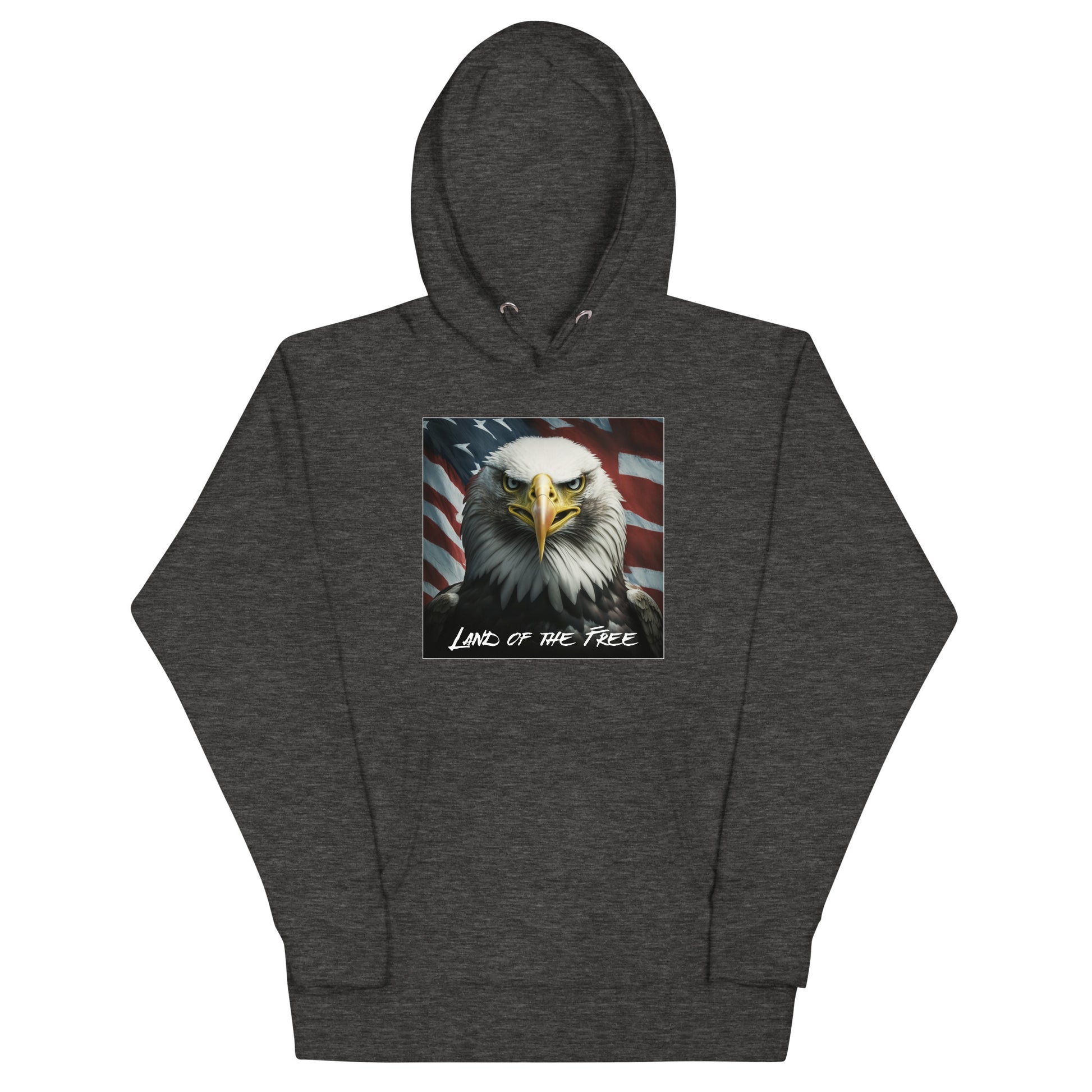 Land of the Free Graphic Hoodie Charcoal Heather