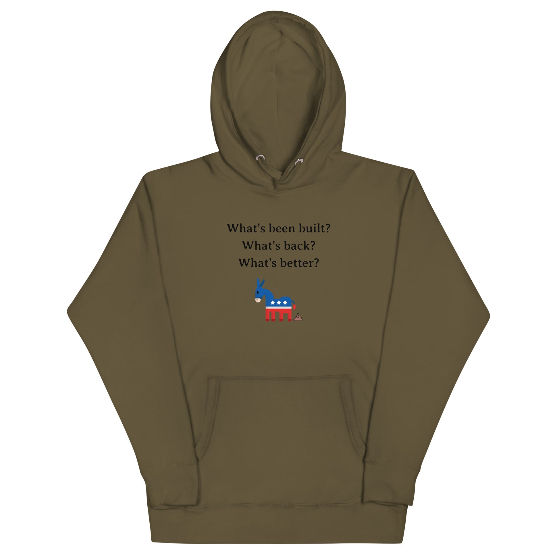 Liberal Lies Graphic Hoodie Military Green