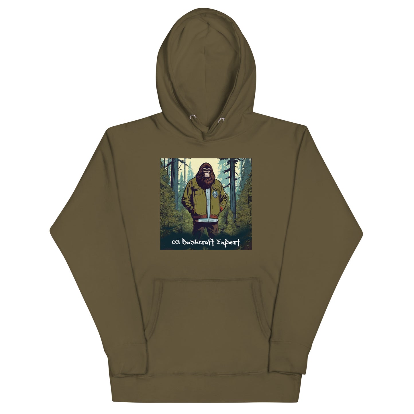 Sasquatch, The OG Bushcrafter Hoodie Military Green