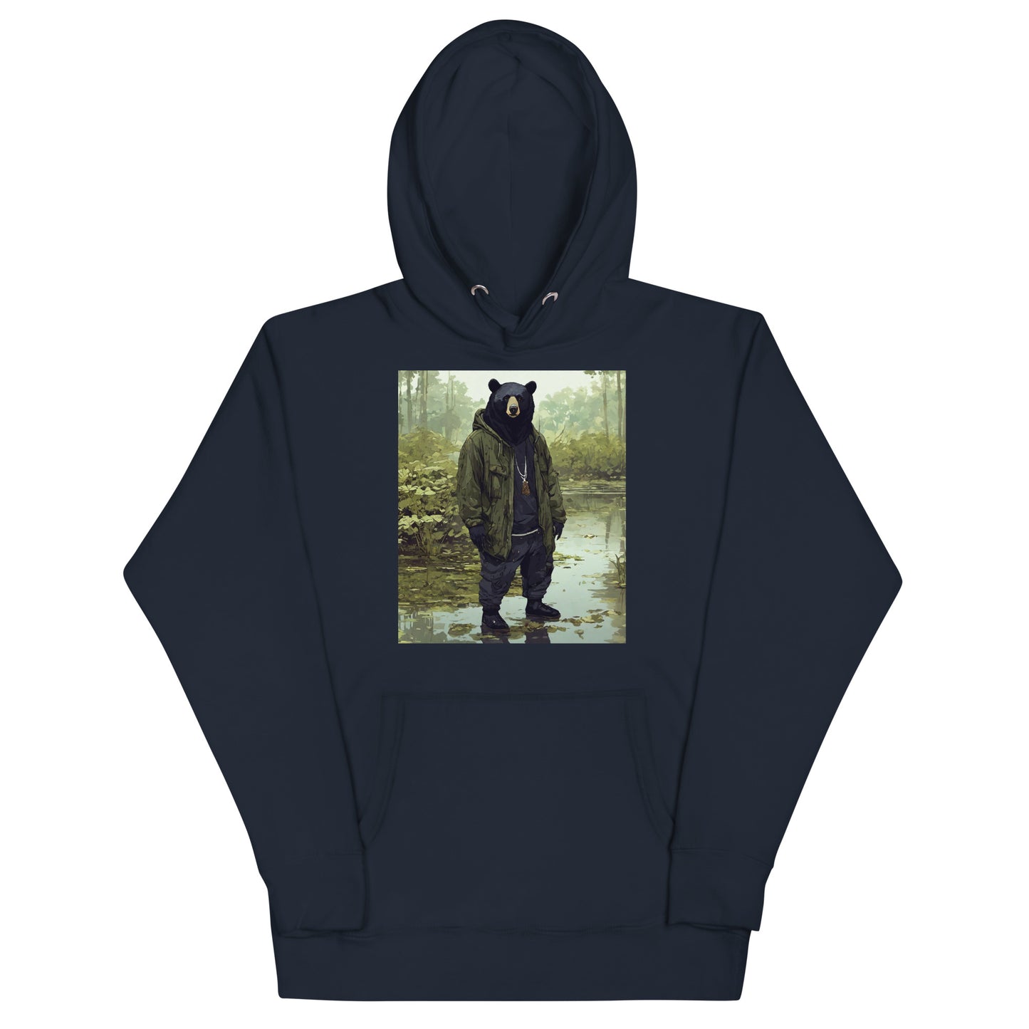 Stoic Black Bear Graphic Hoodie Navy Blazer