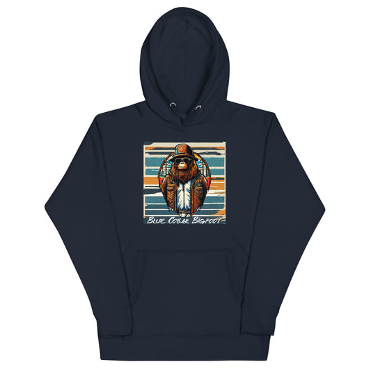 Blue-Collar Bigfoot Graphic Hoodie Navy Blazer